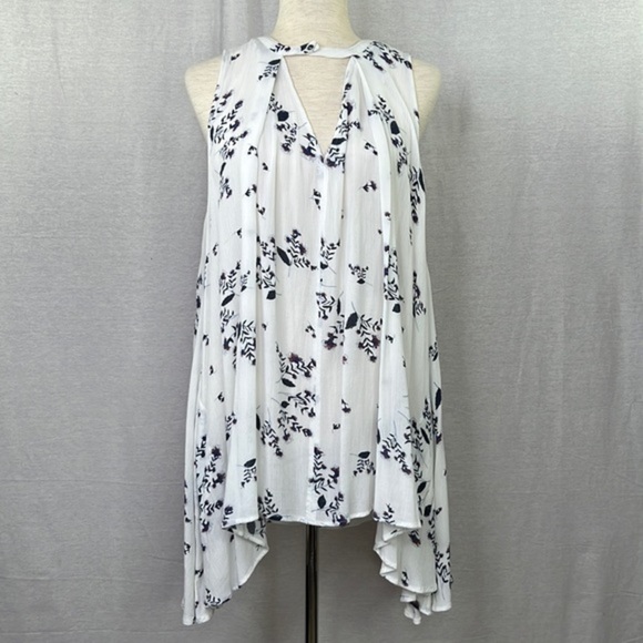 FREE PEOPLE  Snap Out Of It Swing Dress Ivory Floral Print Sz XS - Picture 6 of 14
